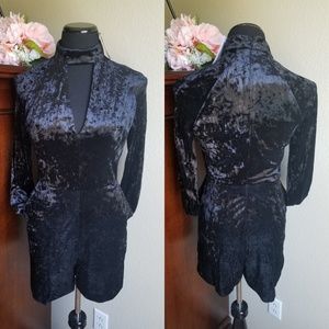 New Topshop Crushed Velvet Romper